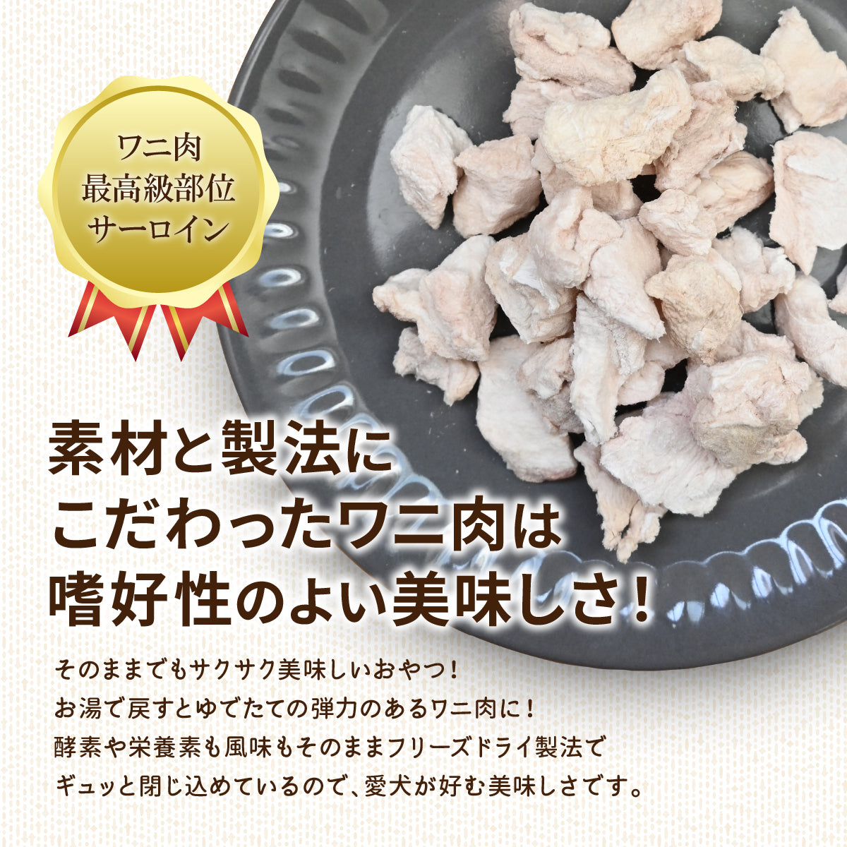 !エーワン ドライなワニ子さん 超低脂質で鶏と白身魚の中間の味わい