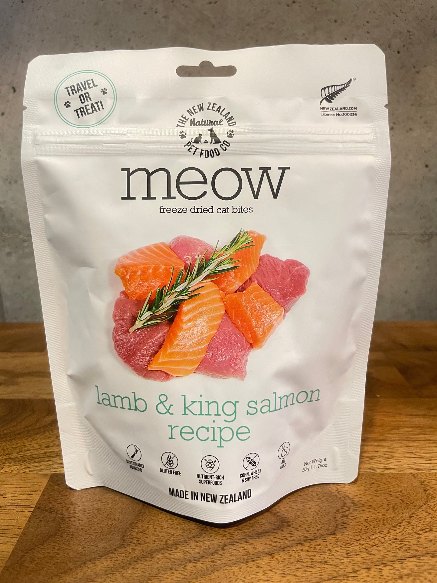 meow ラム＆キングサーモン 50g ハイグレードフリーズドライフード